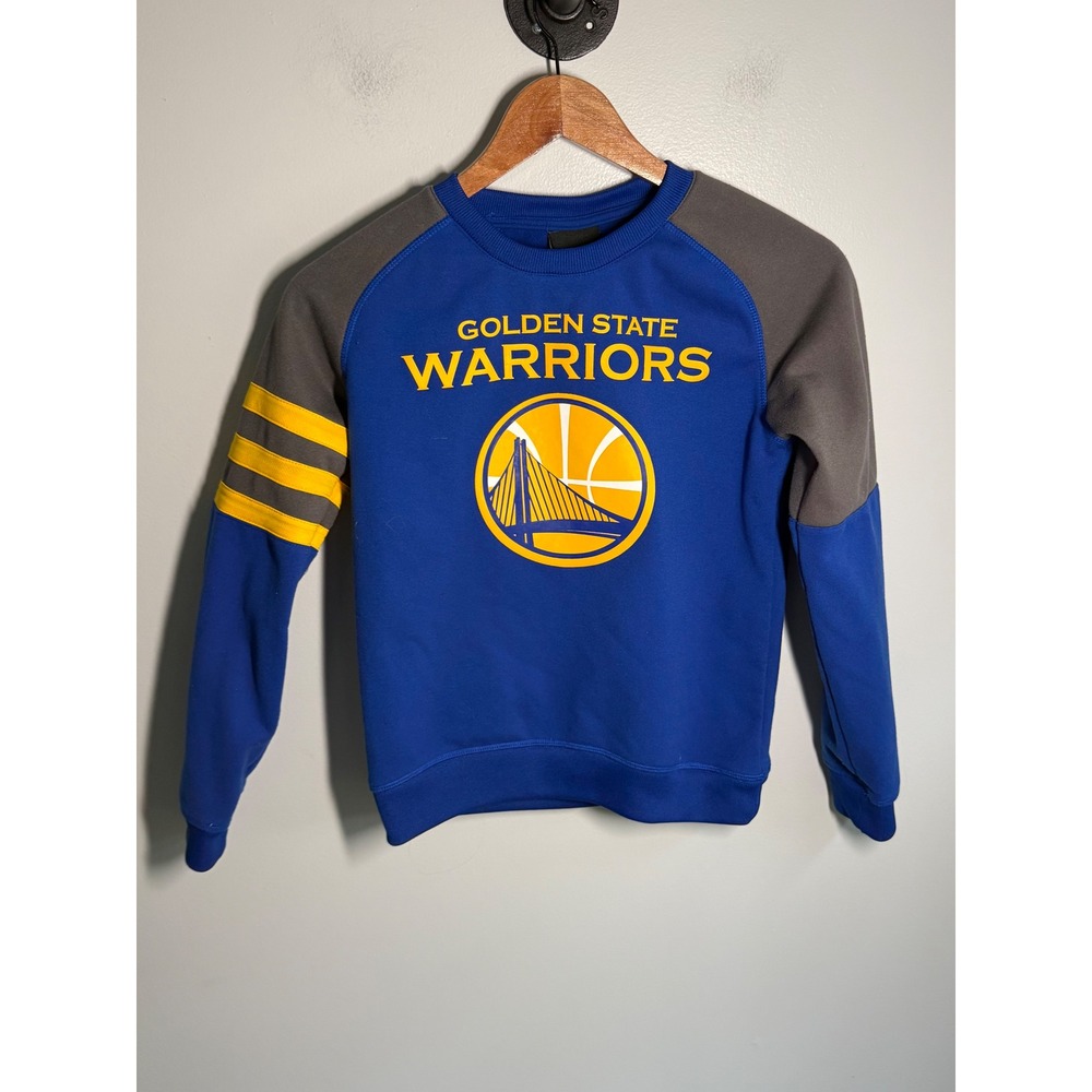 Adidas Golden State Warriors Youth Small 8 Sweatshirt Blue Grey NBA Basketball